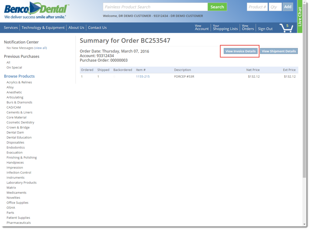 Beco Invoice How do I view my invoice? | Benco Dental