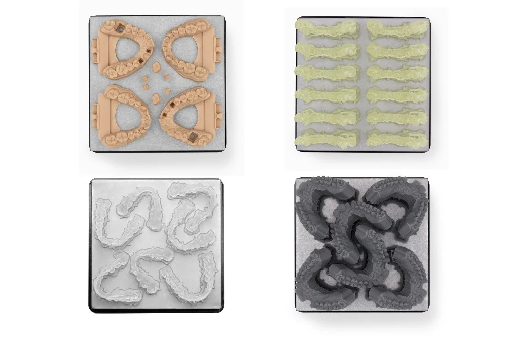 Finished models from dental 3D printer